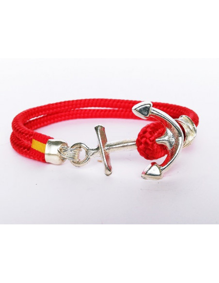 PULSERA NAUTICA ANCLA PLATA