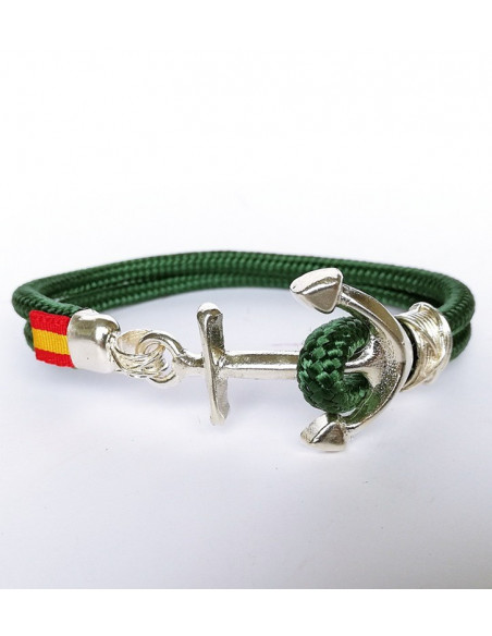 PULSERA NAUTICA ANCLA PLATA