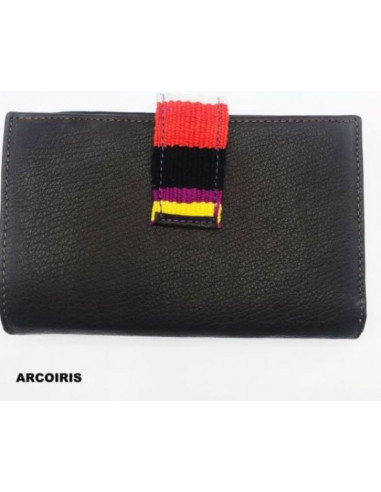 CARTERA PIEL CON LONA 