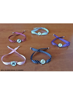 PULSERAS INICIAL C/ LUNARES