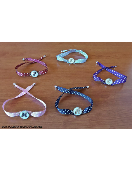 PULSERAS INICIAL C/ LUNARES